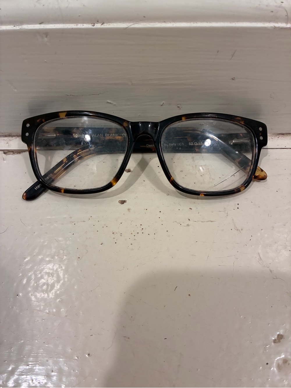 Salima Alan Blank Tortoise Shell Eyeglasses Pair